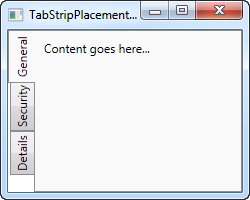 WPF TabControl: Tab positions - The complete WPF tutorial